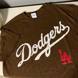 Brown men Dodgers shirt